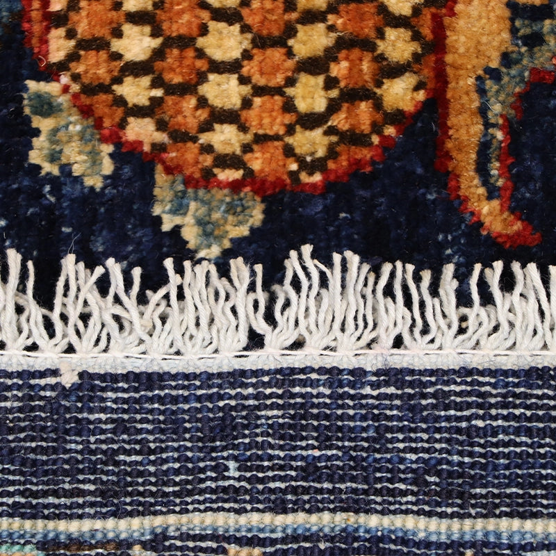 Navy Blue Afghan Rug Design Ariana Collection 457 × 370 cm