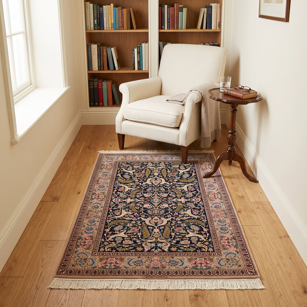 Antique Esfahan Rug 201 × 129 cm