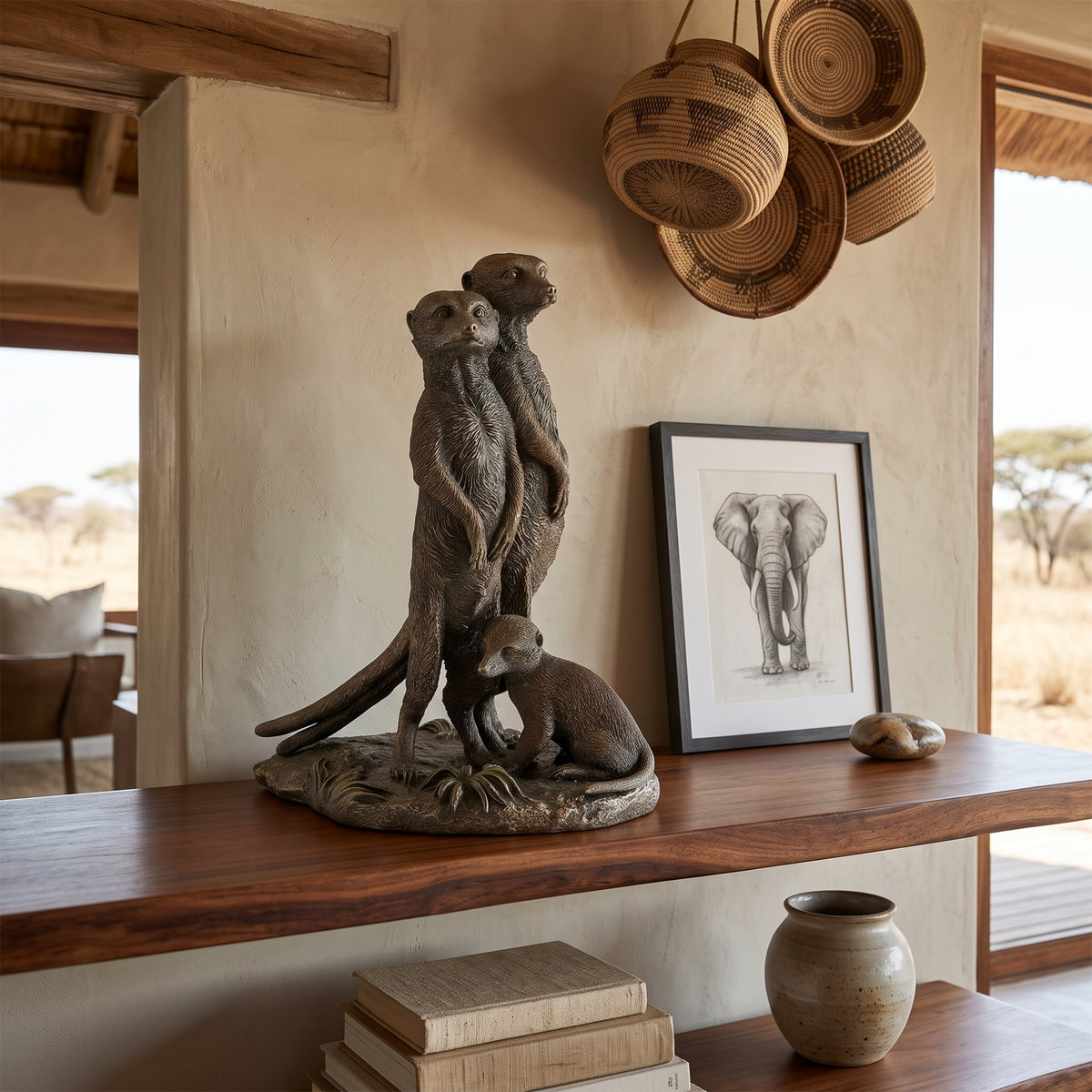 Zawadi Meerkat Family Sculpture 22 × 17 cm - photo 2