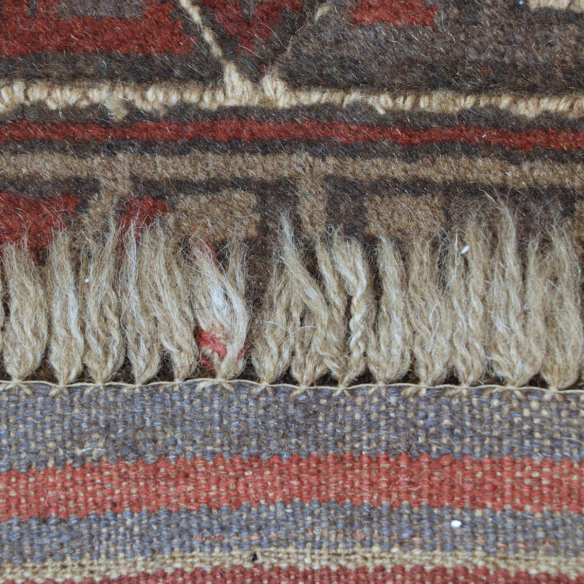 Rust, Brown & Cream Taimini Kilim Tribal Geometric Medallion Rug 187 × 122 cm - photo 6