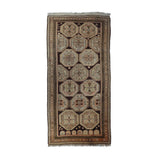 Beige, Brown & Peach Caucasian Geometric Floral Medallion Rug 300 × 150 cm