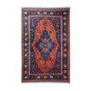 Rust, Navy & Cream Uzbek Floral Medallion Rug 335 × 254 cm