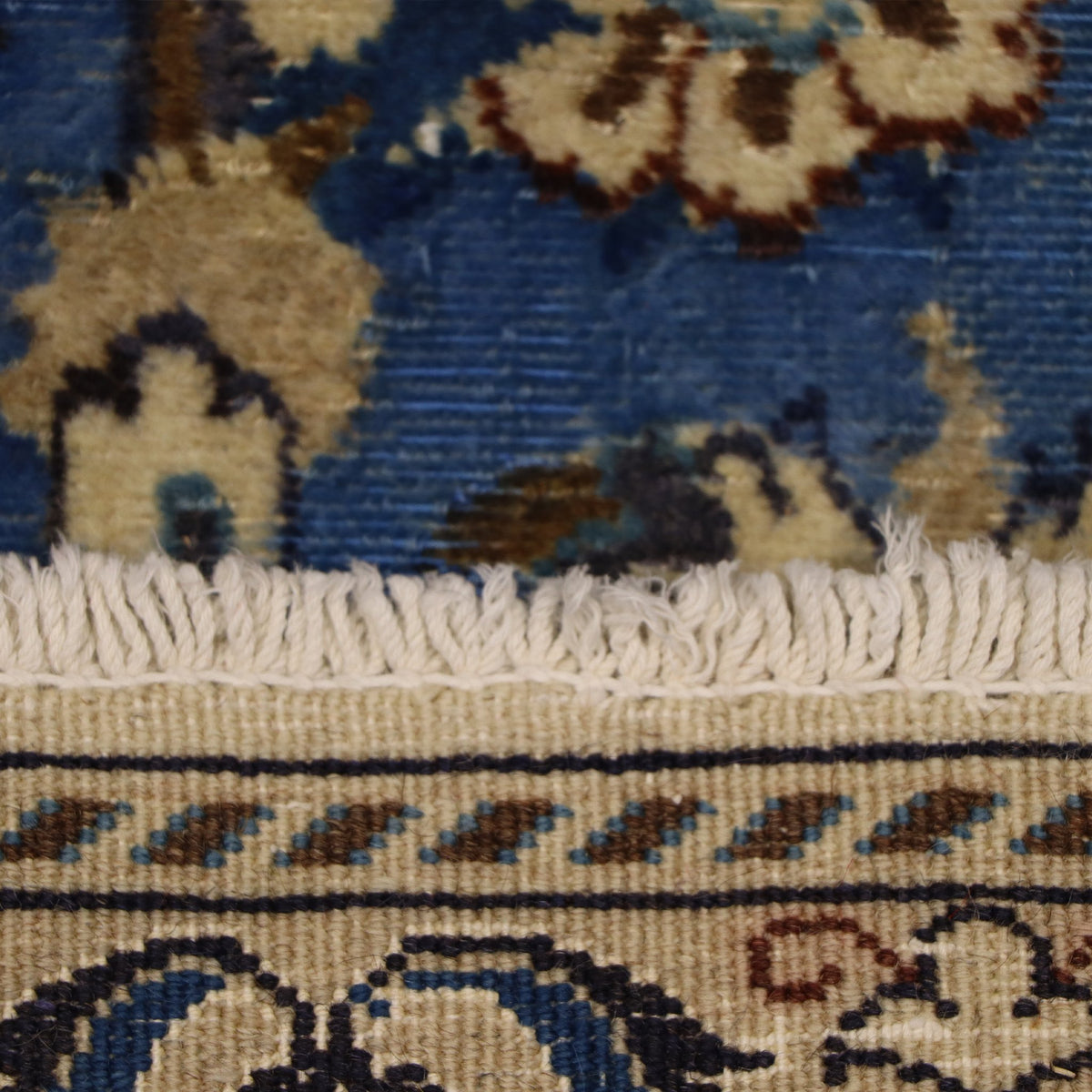 Blue & Ivory Persian Tabas Floral Central Medallion Rug 343 × 237 cm - photo 5