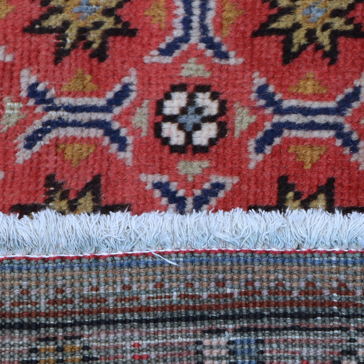 Red & Navy Persian Tabriz All-Over Geometric Floral Rug 328 × 242 cm - photo 5