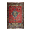 Red, Blue & Cream Persian Tabriz Geometric Medallion Rug 396 × 294 cm