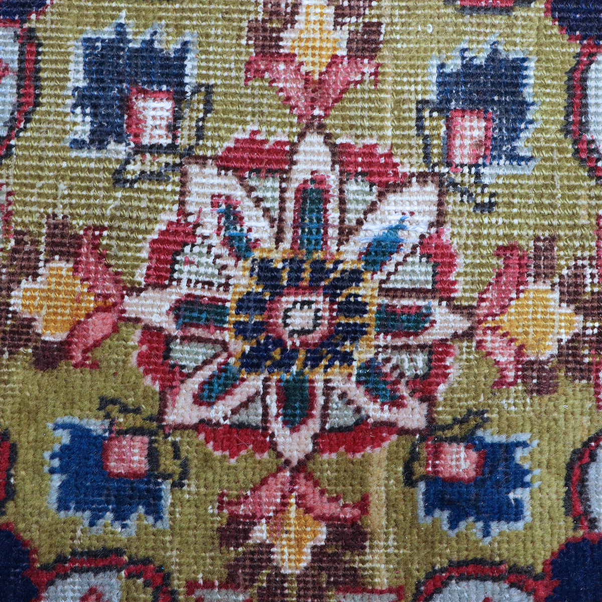 Navy Blue, Red & Orange Persian Tabriz Floral Medallion Rug 388 × 283 cm - photo 5