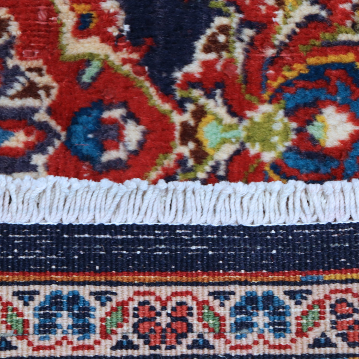Navy Blue & Red Persian Khorasan Floral Medallion Rug 369 × 292 cm - photo 5