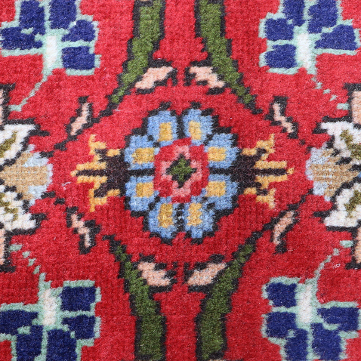 Navy Blue, Red & Cream Persian Tabriz Floral Medallion Rug 399 × 288 cm - photo 5
