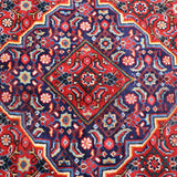 Red, Navy Blue & Cream Persian Mahal Geometric Medallion Rug 396 × 299 cm - photo 5