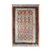 Cream & Terracotta Geometric Tribal Diamond Kilim Rug Design 290 × 208 cm