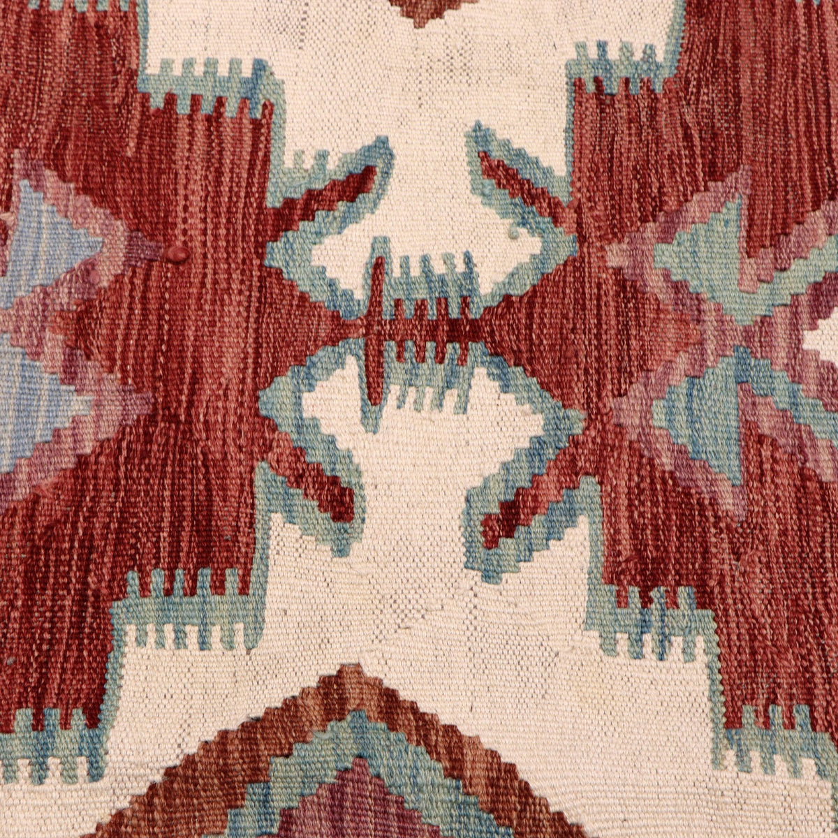 Rust & Cream Geometric Tribal Medallion Kilim Rug Design 290 × 200 cm - photo 5