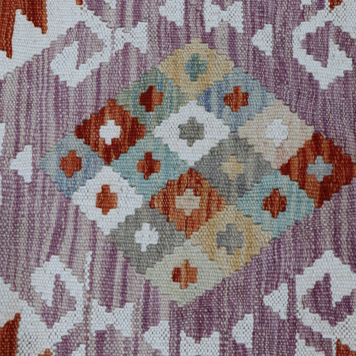 Rust & Cream Anatolian Design Afghan Kilim Geometric Rug 290 × 198 cm - photo 4
