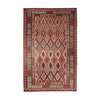 Red & Cream Anatolian Design Afghan Kilim Geometric Diamond Rug 290 × 200 cm