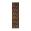 Rust & Cream Multicoloured Anatolian Design Afghan Kilim Geometric Runner 291 × 77 cm