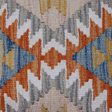 Rust & Cream Multicoloured Anatolian Design Afghan Kilim Geometric Runner 291 × 69 cm - photo 4