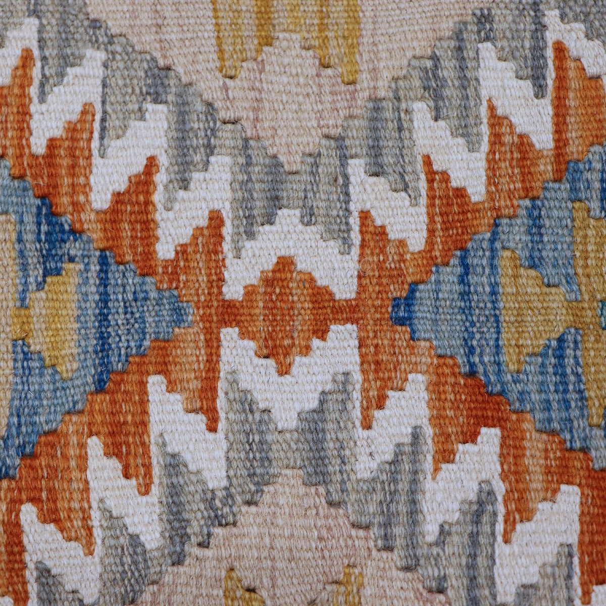 Rust & Cream Multicoloured Anatolian Design Afghan Kilim Geometric Runner 291 × 69 cm - photo 4