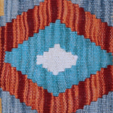 Rust & Mustard Multicoloured Geometric Tribal Diamond Kilim Rug 294 × 202 cm - photo 4