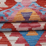 Deep Rust & Burnt Orange Multicoloured Geometric Tribal Diamond Kilim Runner 296 × 88 cm - photo 3