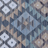Taupe & Sage Green Multicoloured Geometric Tribal Diamond Kilim Rug Design 297 × 200 cm - photo 4