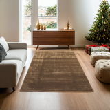 Modern Plush Pile Rugs In Brown Pianura Collection