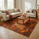 Multi-Coloured Modern Anatolian Collage Rug 234 × 173 cm