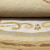 Round Needle Point Bordeaux Rug 190 × 190 cm