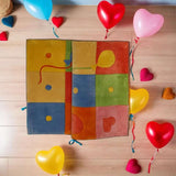 Tufted Kids Rug With Balloons And Hearts 150 × 80 cm