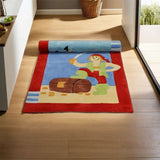 Tufted Kids Rug With Pirates 150 × 80 cm