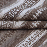 Brown & Beige Tribal Striped Kilim Rug Design 177 × 268 cm
