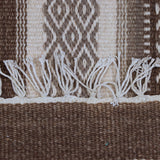 Brown & Beige Tribal Striped Kilim Rug Design 177 × 268 cm