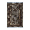 Brown & Beige Tribal Geometric Kilim Rug Design 202 × 149 cm