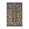 Brown & Beige Tribal Diamond Kilim Rug Design 201 × 155 cm