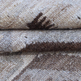 Taupe & Brown Tribal Geometric Kilim Rug Design 203 × 160 cm