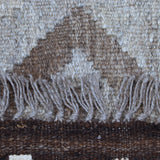 Taupe & Brown Tribal Geometric Kilim Rug Design 203 × 160 cm