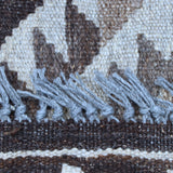 Brown & Beige Tribal Geometric Kilim Rug Design 200 × 152 cm