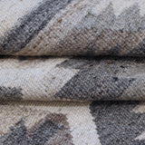 Grey & Ivory Honeycomb Tribal Kilim Rug Design 150 × 200 cm