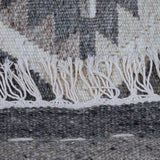 Grey & Ivory Honeycomb Tribal Kilim Rug Design 150 × 200 cm