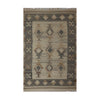 Taupe, Ivory & Brown Tribal Geometric Kilim Rug Design 150 × 200 cm