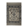 Grey, Ivory & Brown Tribal Geometric Kilim Rug Design 150 × 200 cm