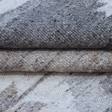 Grey, Ivory & Brown Tribal Geometric Kilim Rug Design 150 × 200 cm