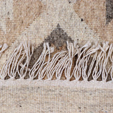 Beige & Grey Diamond Lattice Kilim Rug Design 150 × 200 cm
