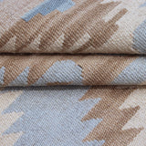 Blue & Beige Tribal Diamond Kilim Rug Design 150 × 200 cm