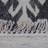 Grey & Ivory Tribal Geometric Medallion Kilim Rug Design 170 × 240 cm