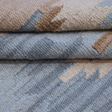 Blue & Beige Tribal Diamond Kilim Rug Design 170 × 240 cm