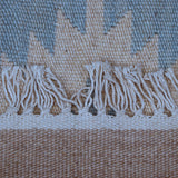 Blue & Beige Tribal Diamond Kilim Rug Design 170 × 240 cm