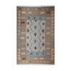 Blue & Beige Tribal Geometric Medallion Kilim Rug Design 200 × 300 cm