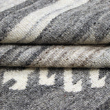 Taupe & Ivory Tribal Geometric Medallion Kilim Rug Design 200 × 300 cm