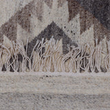 Taupe & Ivory Tribal Geometric Medallion Kilim Rug Design 200 × 300 cm