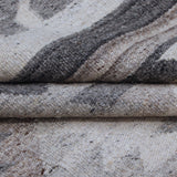 Grey & Ivory Honeycomb Geometric Kilim Rug Design 200 × 300 cm