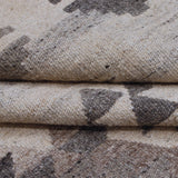 Ivory & Grey Tribal Diamond Kilim Rug Design 200 × 300 cm
